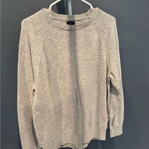 J. Crew Gray Knit Crewneck Sweater